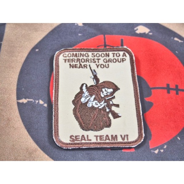 Hoop & Loop Patch "SEAL TEAM SIX VI DEATH REAPER MORALE "