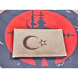 SCG Hoop & Loop Patches " Turkey Flag -TAN"