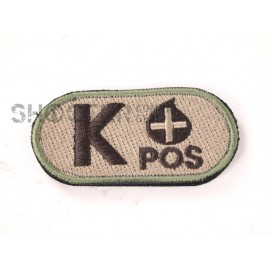 SCG Bloodtypes Hoop & Loop Patch '' K POS-MC''