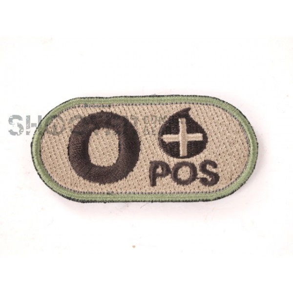 SCG Bloodtypes  Hoop & Loop Patch '' O POS-MC''