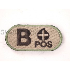 SCG Bloodtypes Hoop & Loop Patch '' B POS-MC''