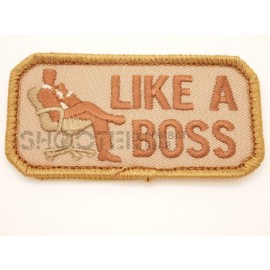 MSM Hoop & Loop Patch "Like A Boss-Desert"