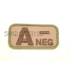 MSM Hoop & Loop Patch "Bloodtypes A (NEG)-MC"