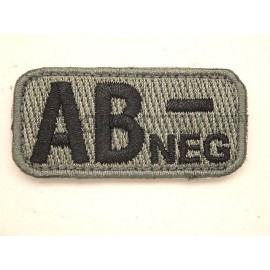 MSM Hoop & Loop Patch "Bloodtypes AB (NEG)-ACU-DARK"