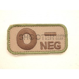 MSM Hoop & Loop Patch "Bloodtypes O (NEG)-MC"