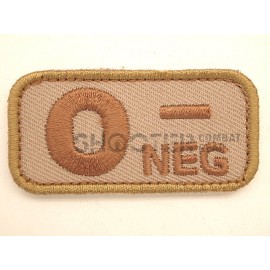 MSM Hoop & Loop Patch "Bloodtypes O (NEG)-Desert"