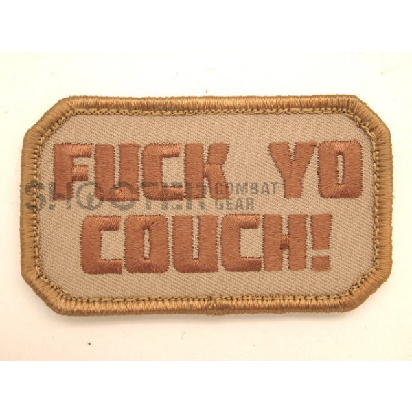 MSM Hoop & Loop Patch "F Yo Couch-Desert "