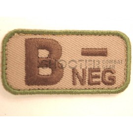 MSM Hoop & Loop Patch "Bloodtypes B (NEG)-MC"