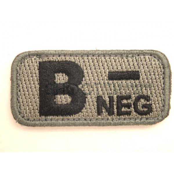 MSM Hoop & Loop Patch "Bloodtypes B (NEG)-ACU-DARK"