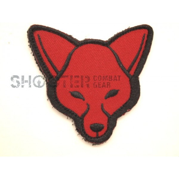 MSM Hoop & Loop Patch "Fox Head-RED"
