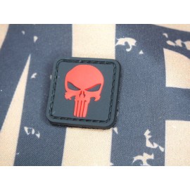 Punisher Skull PVC Patches (Red)
