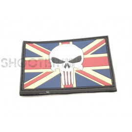 3D PVC Hoop & LoopPatch 'UK Punisher Flag ''
