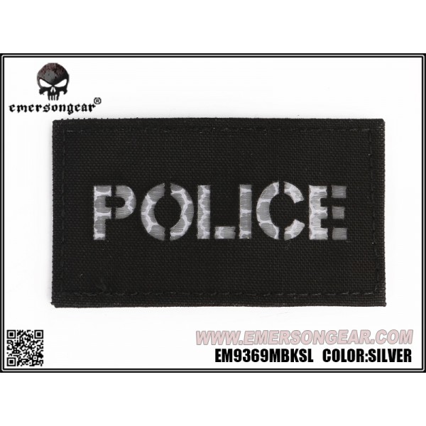 EMERSON Reflective Patch "POLICE" Silver