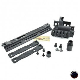 AIRSOFT ARTISAN PMM STYLE SCAR FRONT SET KIT FOR WE SCAR GBB / AEG SERIES (Black)