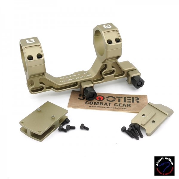 AIRSOFT ARTISAN BO Style 30mm Modular Mount for Milspec 1913 Rail System With RMR Adapter (DDC)