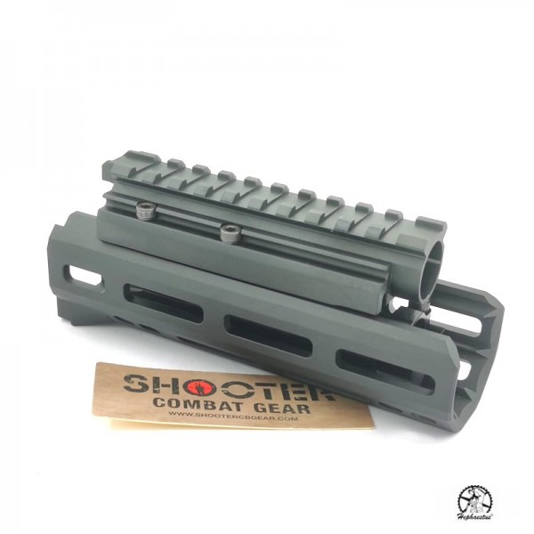 Hephaestus AKS-74U M-LOK Handguard Set with Railed Gas Tube ( Type III Hard-coat Anodized ) for GHK / LCT AK Airsoft Series