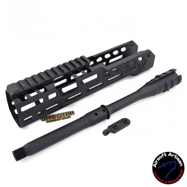 AIRSOFT ARTISAN 10 Inch M-LOK Handguard Set for SIG AIR / VFC MCX Virtus Airsoft (Black)