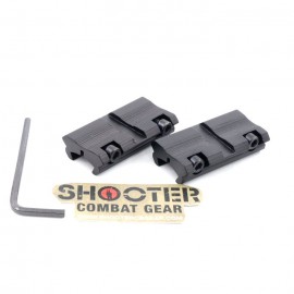 SCG 11mm DOVETAIL TO 21mm WEAVER Rail Base Mount Adaptor 11mm to 21mm (2PCS)