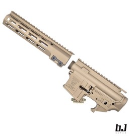 BJTAC 7075 CNC Receiver w/ 9.3 inch MK16 Rail Set For Marui MWS M4 GBB (SUPER DUTY -911 NEVER FORGET Limited Edition)