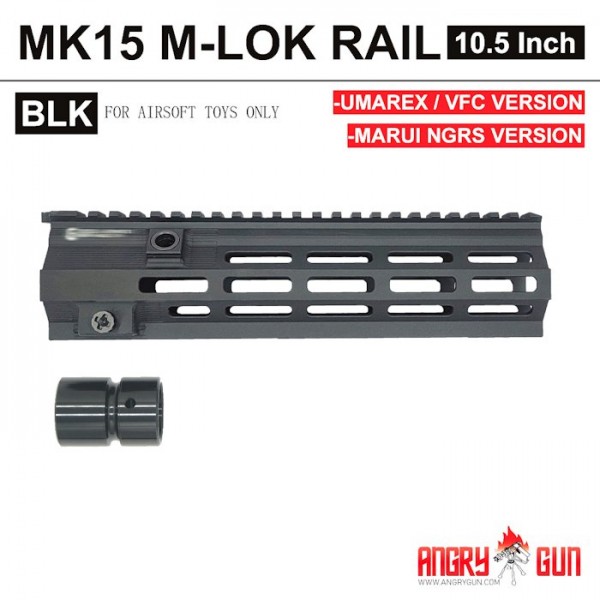 ANGRY GUN HK416 SUPER MODULAR RAIL M-LOK - 10.5 INCH (Marui Version -BK)