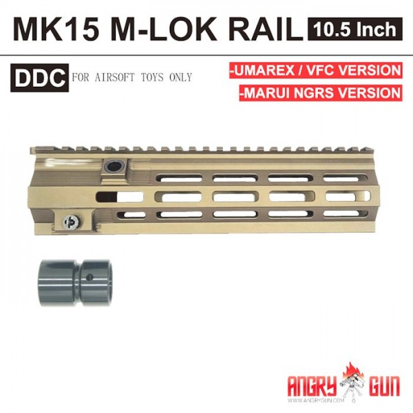 ANGRY GUN HK416 SUPER MODULAR RAIL M-LOK - 10.5 INCH (Marui Version -DDC)