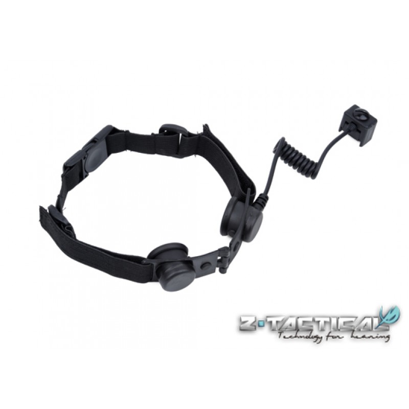 Z TACTICAL THROAT MIC FOR BOWMAN EVO III HEADSET BLACK 