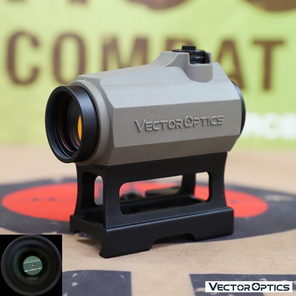 (한국법 준수)Vector Optics Maverick 1x22 GenII Red Dot Sight w/ DE Rubber Cover (Without adjustment turrets)