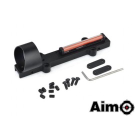 AIM-O 1X28 Collimeter Optic Fiber Red Circle Dot Sight For Shotgun (BK)