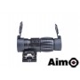 AIM-O ET Style 4X FXD Magnifier with Adjustable QD Mount  (BK)