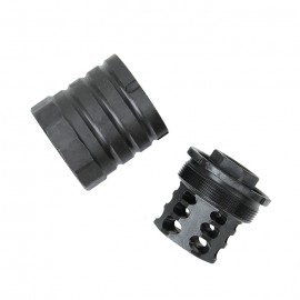 5KU Steel X37 AK Muzzle Brake with Blast Shield (14CCW)