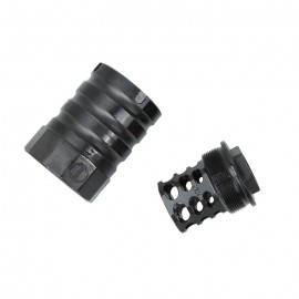 5KU Steel X12 AK Muzzle Brake with Blast Shield (14CCW)