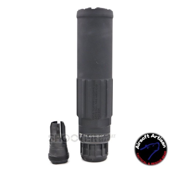 AIRSOFT ARTISAN CG SGI-6 STYLE DUMMY SILENCER WITH 3 PRONG FLASH HIDER (BK)