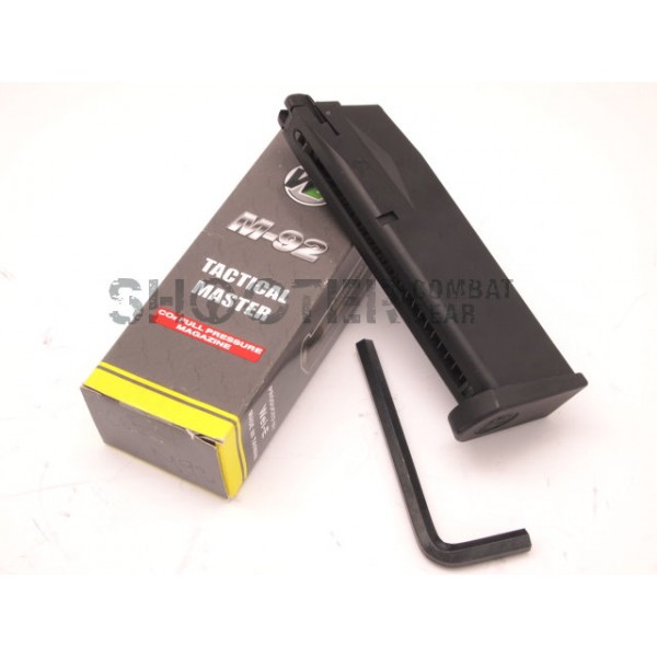 WE M92F 25rds CO2 Magazine (BK)