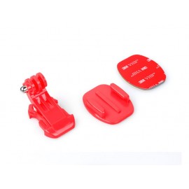 TMC Flat 3M Adhesive Mount And Jhook Buckle ( RED )
