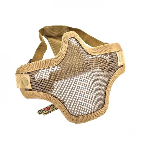 CM Strike Steel Mesh Half Face Mask (khaki)