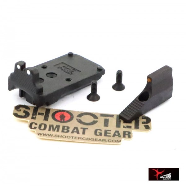 Action Army Steel RMR Adapter & Front Sight Set For AAP-01