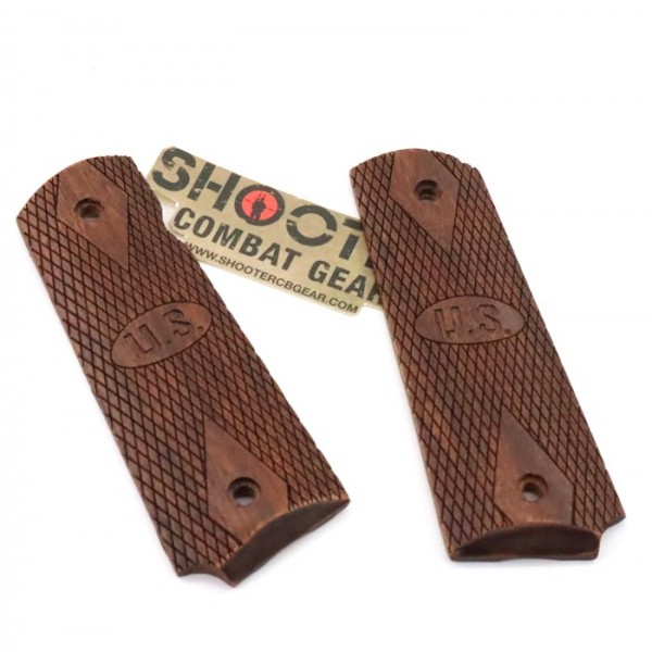 BOG US 1911 Wood Grip Set For TM / AW / WE 1911 GBB Series