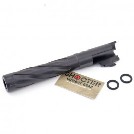 5KU Tornado 5 Inch Aluminum Outer Barrel For TM Hi-Capa (GLOSS Black) (M11 CW)