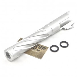 5KU Tornado 5 Inch Aluminum Outer Barrel For TM Hi-Capa (GLOSS Silver) (M11 CW)