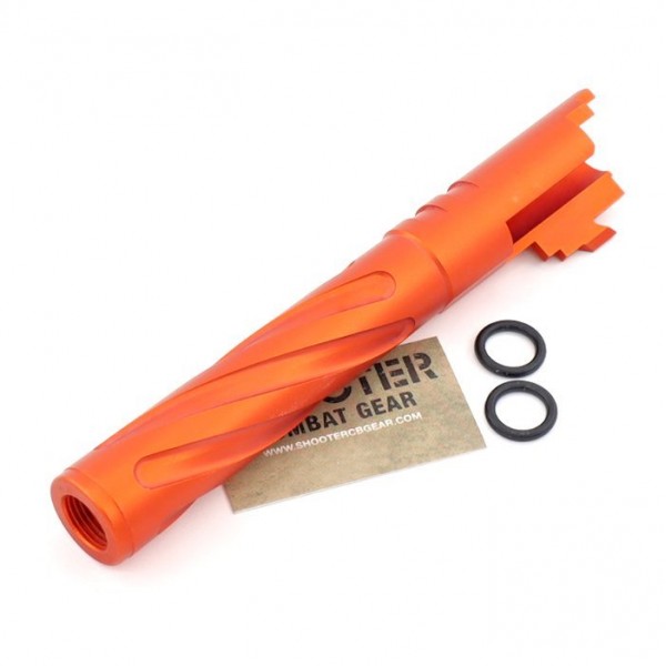 5KU Tornado 5 Inch Aluminum Outer Barrel For TM Hi-Capa (GLOSS Orange) (M11 CW)