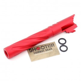 5KU Tornado 5 Inch Aluminum Outer Barrel For TM Hi-Capa (GLOSS Red) (M11 CW)