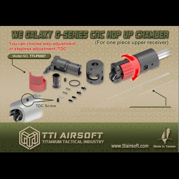 TTI Airsoft CNC Hop-Up Chamber for Galaxy G-Series GBB