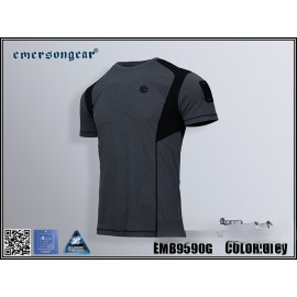Emersongear Blue Label “Shark Fin” Functional Sports T-shirt (Gery) (FREE SHIPPING)