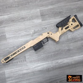 SLONG TSR-100Tactical Stock For VSR Sinper Rifle Series (Tan)