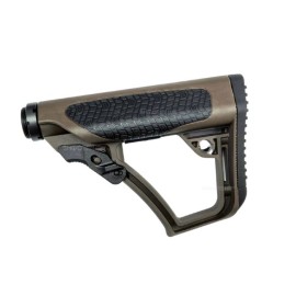 EMG ETA Retractable Battery Storage Stock for M4 AEG Airsoft (Brown)
