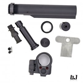 BJTAC LT Style Stainless Steel Folding stock adapter set for MWS M4 (BK)