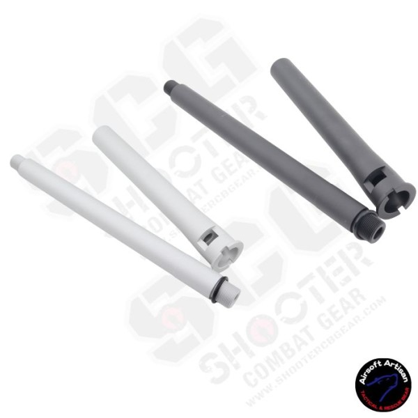 AIRSOFT ARTISAN Recce Style Outer Barrel for GHK M4 GBB (BLACK / SILVER) AIRSOFT ARTISAN Recce Style Outer Barrel for GHK M4 GBB (BLACK / SILVER)