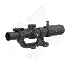 VictOptics S6 1-6x24i Fiber LPVO SFP Rifle Scope w/ 1-Piece Extreme High Picatinny AR Mount Kit (OPSL133)
