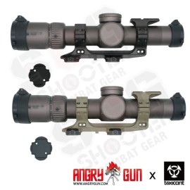 ANGRY GUN X TOXICANT RZ HD3 1-10 x 24 FFP SCOPE with Angry Gun AUS style 34mm 1.54" Scope Mount  +  ACRO P1/P2 Mount (Limited Edition)