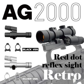ANGRY GUN RETRO AG-2000 RED DOT SIGHT SERIES (Black/Silver)